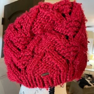 Red Knit Women's Beanie